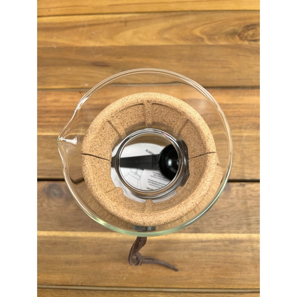 BODUM Pour Over Coffee Maker w Cork Sleeve & Leather Tie NWOB Mini 6" 17oz - Picture 4 of 7